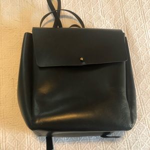 Aritiza auxilary Black leather backpack
